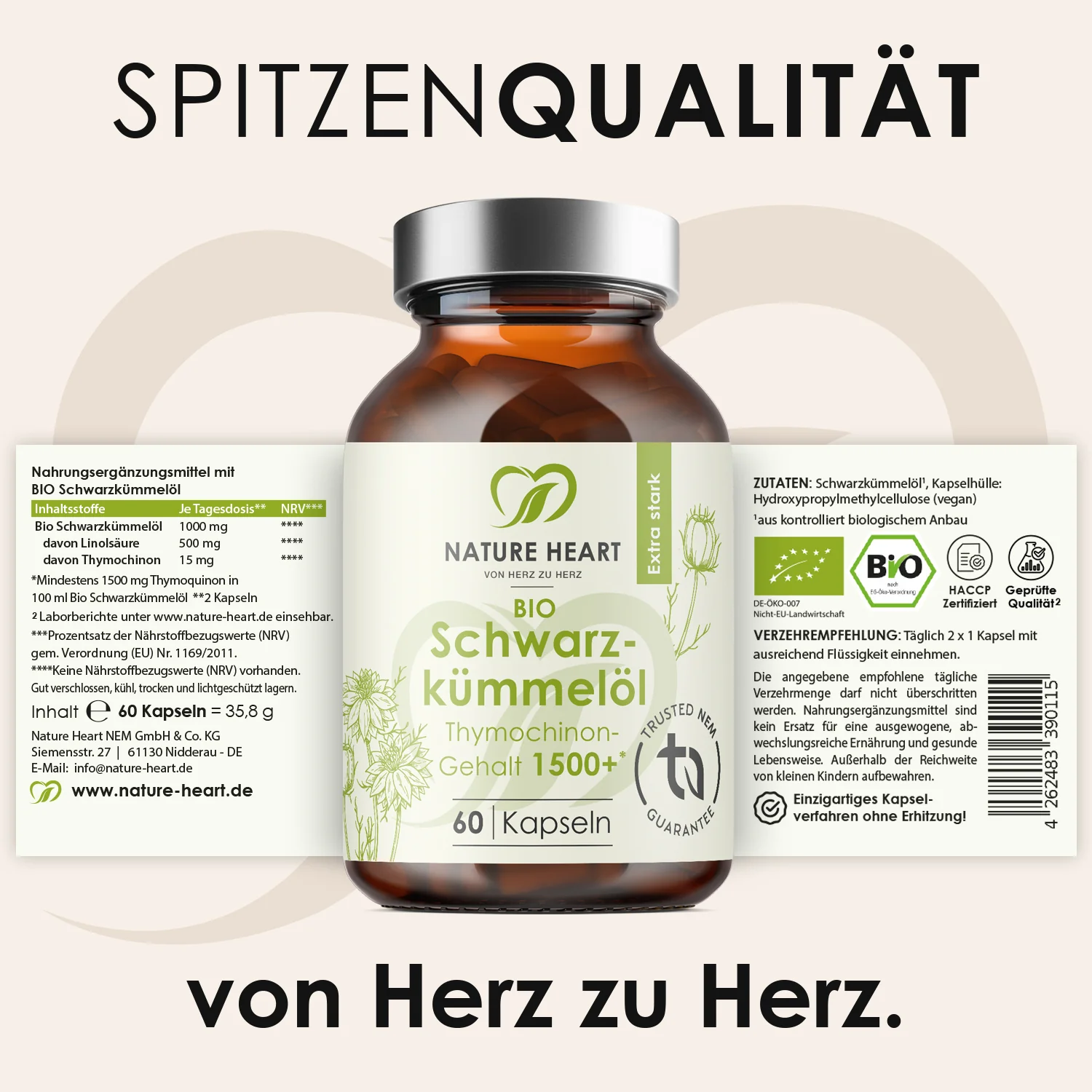 BIO Schwarzkümmelöl 1500+ Thymochinongehalt - Image 3